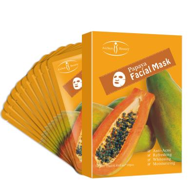 China Wholesale Moisturizer Papaya Leaf Mascarilla Face Whitening Nourishing Moisturizer FacialMask Skin Care for sale