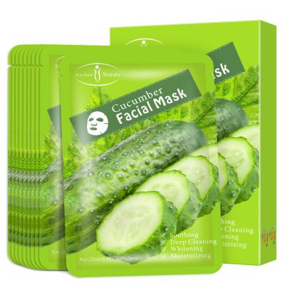 China Wholesale Anti-wrinkle cucumber FacialMask skin care anti-acne and moisturize skin sheet organic fruit faceMask for sale