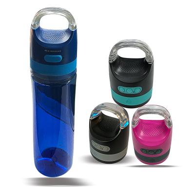 China Phone Function Outdoor Sport Clear Water Bottle With Wireless BT Speaker for sale