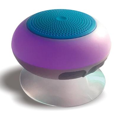 China Gaming Video RGB Led Lighting Suction Cup Wireless Shower Speaker for sale