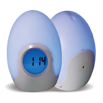 China Calendars Dinosaur Egg Shape 7 Color Changing Kids Led Light Backlit Kids Led Night Light Alarm Clock For Kids for sale