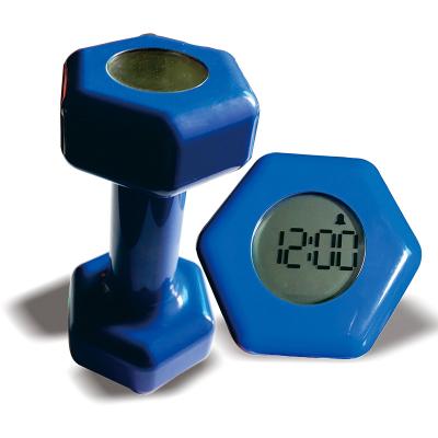 China Older Style Antique Desk Dumbbell Digital Alarm Clock for sale