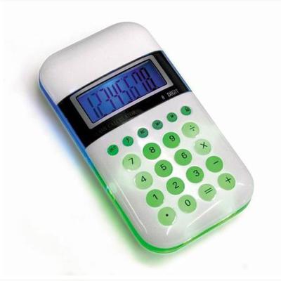 China General Purpose Calculator 8 Digits Led Gift Lighted Electronic Calculator With Led Background Light for sale