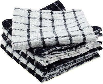 China Absorbent and Multi-Use 100% Cotton Terry Windowpane Dish Towels for sale