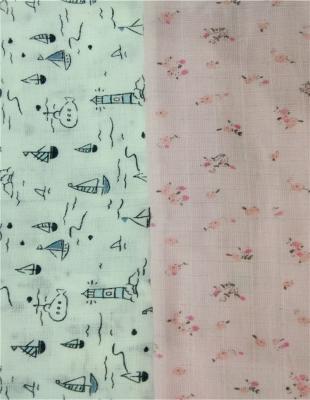 China Anti-pilling 100% Cotton All Over Baby Muslin Customized Printed Fabric for sale