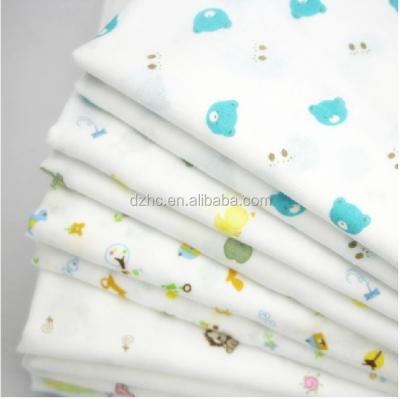 China 100% Cotton Printed Gauze Diaper Plain Weave Fabric for sale