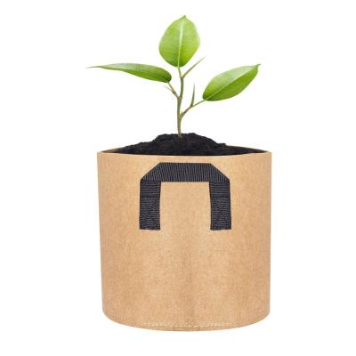 China Custom high quality thick non-woven fabric thick plant growing bucket for planted trees for sale