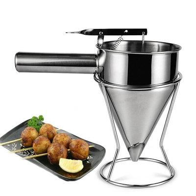 China Wholesale Stainless Steel Cake Batter Dispenser Silver Dessert Funnel Anti Rust for sale