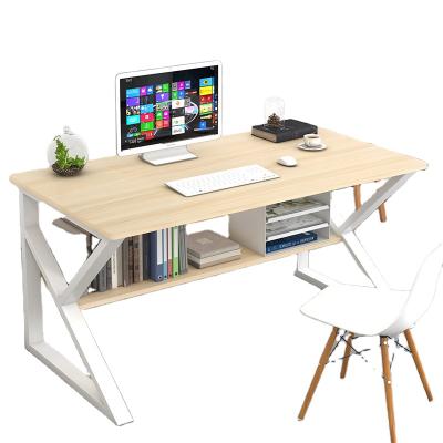 China Modern Practical Multifunctional Steel Adjustable Study Computer Table Desk With Shelves for sale