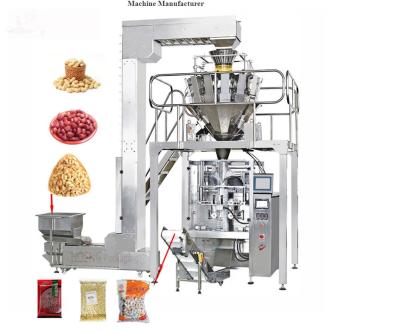 China Multi Heads Weigher Automatic Vertical FFS Sugar Rice Peanut Granular Packing Production Line Packaging Machine Manufact for sale