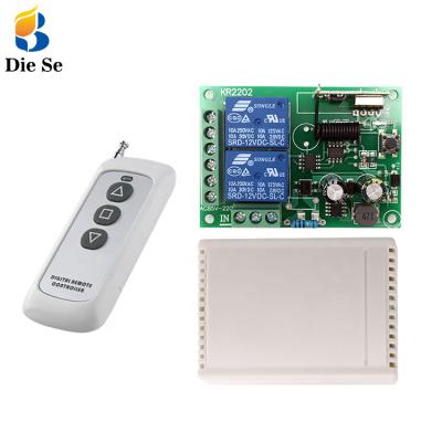 China Relay garage door forward and reverse receiver 220V with universal RF wireless 433mhz remote control for garage door gate motor for sale