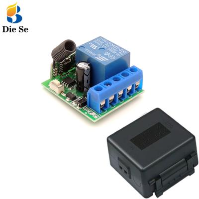 China LED Signal Light Garage Door Relay DC12V 1Channel Relay Remote Receiver 433 MHz Wireless Remote Control Switch for sale