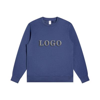 China Custom Logo Polyester Vintage Crewneck Men Sweatshirt OEM Print Anti-wrinkle White Quality Cotton Oversized Sweatshirt for sale