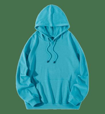 China Anti-wrinkle China warehouse S-5XL 55% cotton 45%polyester weight 380gsm plain Hoodies women men mask fabric Ribbed Hoodies for sale