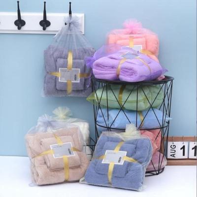 China Child-Proof New High Quality Towel Bath bath towel set Coral Fleece Beach Towel Absorbent Home Daily Gift for sale