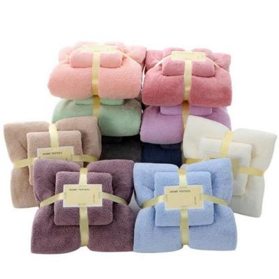 China Child-Proof China Factory Excellent Quality white Luxury Custom Bath Towel Dry Quickly Coral fleece bathroom towels Highly Absorbent Towel for sale