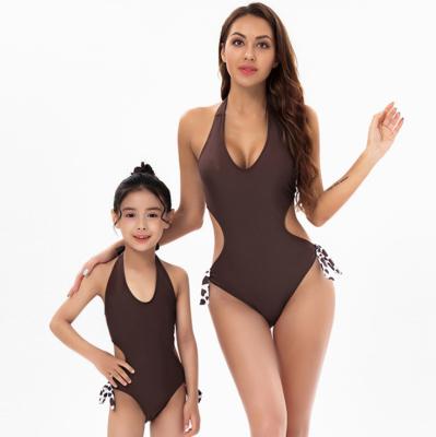 China Mommy and Me QUICK DRY Swimsuit Women One Piece Swimsuit Matching Family Swimwear for sale