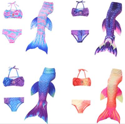 China 3 Pcs Girls Swimsuit Breathable Mermaid Cuts Tail For Princess Bikini Bathing Suit Swimming Set for sale