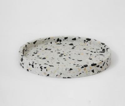 China Modern Multicolor Terrazzo/Stone Tray For Kitchen Set Jewelry Dish Gift Holder Natural Home Decor Accessory Tray The Real for sale