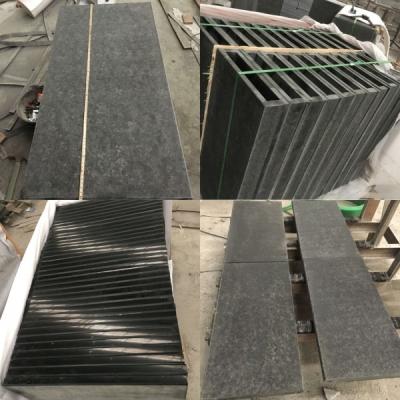 China Indoor And Outdoor Decoration Flamed New Black Granite Basalt G684 Tile For Flooring Project for sale