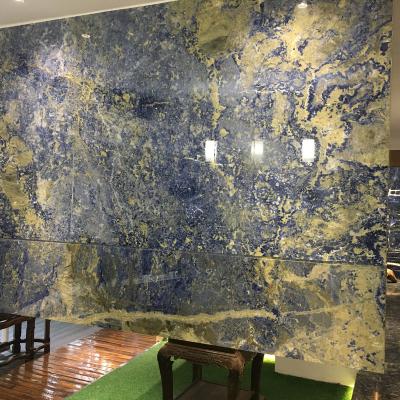 China Blue Stone Modern Luxury Granite Interior Background Walls Decoration Slab for sale