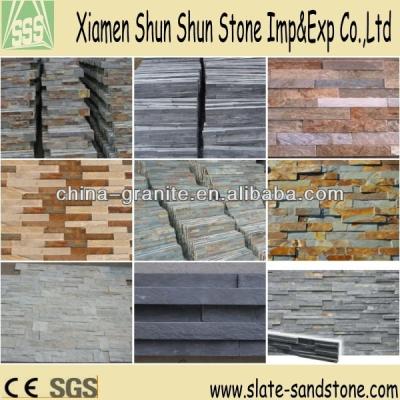 China Natural Slate Culture Stone Wall Cladding Wall Tiles Wall Bricks (Own Quarry and Own Factory) SC-121 for sale