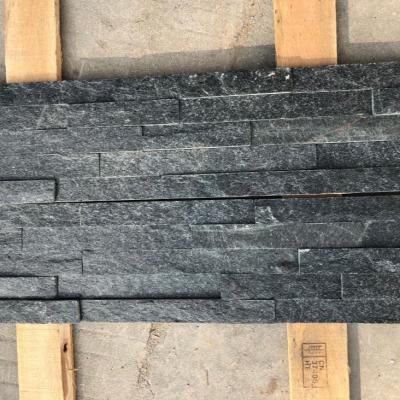 China Natural stone quartzite culture stone wall cladding 15x60cm in black/grey/green/beige/red/white colors or customized for sale