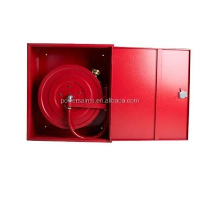 China According to customer requirement manual swing type 25mmx30m hose reel, with fire hose reel box for sale