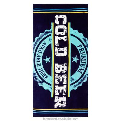 China Wholesaler Compressed Cotton Custom Printed Beach Towel Custom for sale