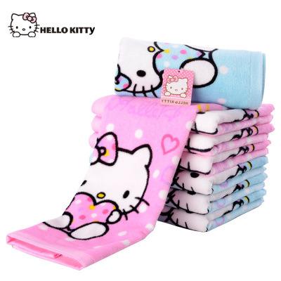 China Velvet 100% Compressed Cotton Hello Kitty Printed Kids Face Towel for sale