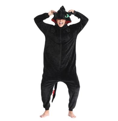 China Dragon Master Cartoon Animal breathable one-piece pajamas home washcloth thickened men and women cute toothless boy long robe night home fury for sale