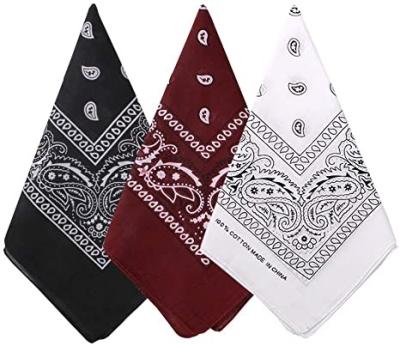 China Polyester 100% Microfiber Bycc Bynn Headwear 100% Square Pattern Face Mask Scarf 3 Pack Cotton Paisley Bandanas for sale