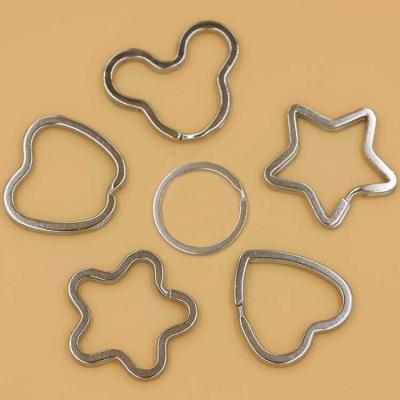 China High Quality Star Shape Key Ring Mickey Split Ring With Metal Fashion Gift Chainstainless Steel Keychain for sale