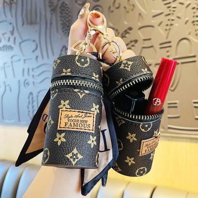 China New Style Accessories Unisex Large Capacity Messenger Bag Key Chain For Women Leather Scarf Chain Bucket Bag Car Key Chain for sale