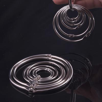 China Wholesale Universal Metal Loose Leaf Book Binder Rings Rings Key Chain Album Hinged Album Craft for sale