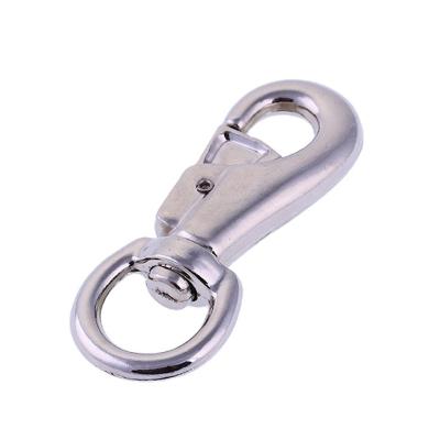 China Manufacturer Wholesale Alloy Universal Dog Hook Huggers Metal Swivel Snap Hook Buckle Hardware Accessories Split Key Chain for sale