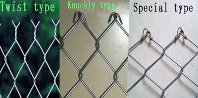 China Chain Link Fence Galvanized Iron Wire Mesh Stainless Steel Knuckly Twist Type for sale