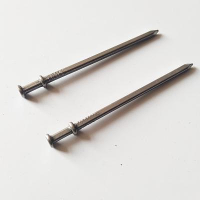 China Flat Clever Duplex 16D Head Nails Two Head Joint Nails For Connection Wood Nails for sale