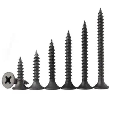 China DIN7505 Flat Head Bugle Drywall Screws Phosphate Black Bugle Drilling Screws / Tapping Screws / Self for sale