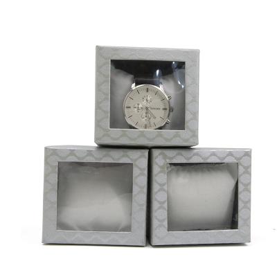 China Custom Transparent Jewelry Packaging Cover Advanced Paper Watch Case for sale