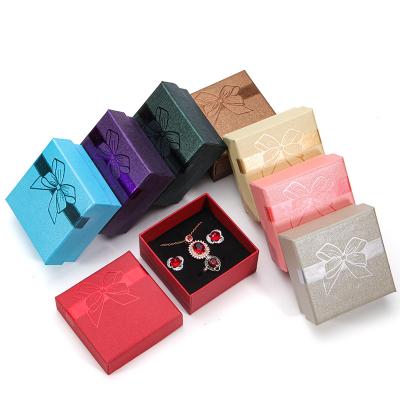 China Recycled Materials Sky And Earth Cover Small Ring Necklace Earring Jewelry Box Cardboard for sale