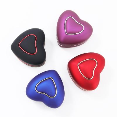 China Beautiful And Practical Plastic Heart Shape Romantic Pilou Led Jewelry Ring Box For Wedding for sale