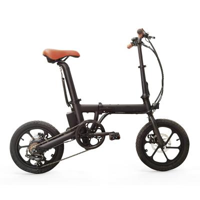 China Aluminum alloy 16 inch ultra light speed folding variable power assisted electric bicycle lithium portable electric vehicle for sale