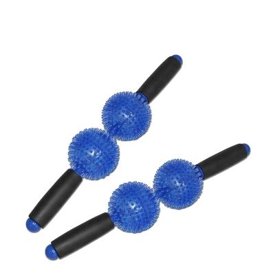 China Durable Customized Spike Logo PVC Massage Stick For Massage Exercise for sale