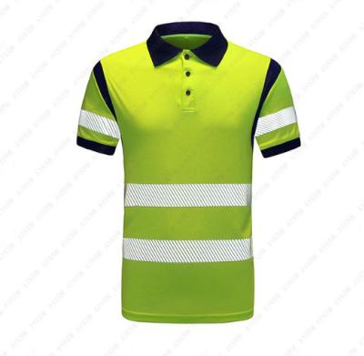 China Reflective PPE Safety Wear Summer New Breathable Quick-Drying Reflective POLO Shirt/T-Shirt With Custom Logo zu verkaufen