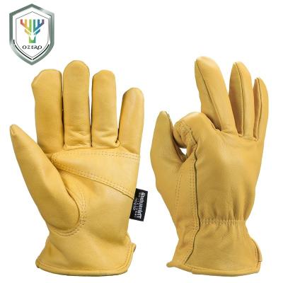 China Ozero windproof lined sheepskin thermal construction winter work gloves. for sale