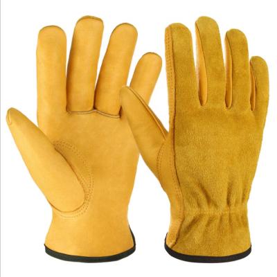 China OEM Comfortable Genuine Cowhide Unlined Ozero Work Garden Work Garden Training Heavy Duty Gloves for Men. for sale