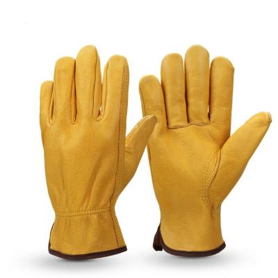 China Ozero Logo Cow Leather Grip Garden Safety Work Hand Arbeitshandschuhe Waterproof Custom Gloves. for sale