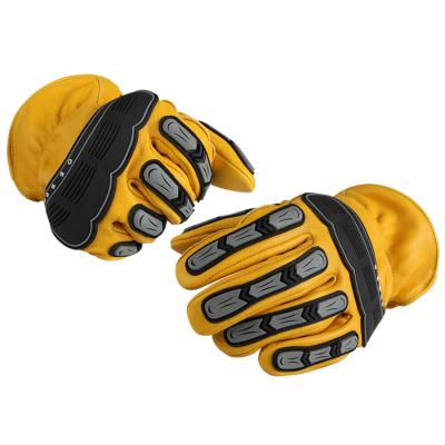 China Wholesale Ozero Breathable Safety Work Gloves High Impact Resistant Leather Anti Oil Field. for sale