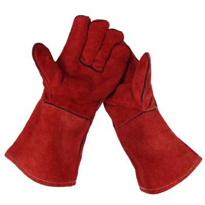 China Heat resisant Ozero Long Cuff Lash Heavy Duty Leather Work Safety Hand Split Gardening Gloves Welding Bulk With Custom Logo. for sale